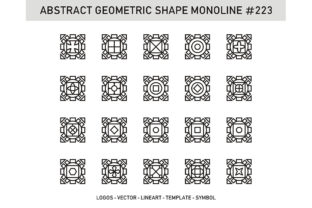 Abstract Geometric Shape Monoline 223