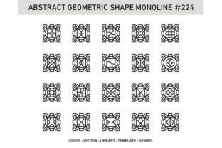 Abstract Geometric Shape Monoline 224: Clean, Scalable, and Purpose-Built for Modern Design Workflows