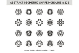 Abstract Geometric Shape Monoline 226: A Versatile Design Asset Explained
