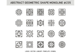 Abstract Geometric Shape Monoline 235: A Flexible Design Asset for Real Projects