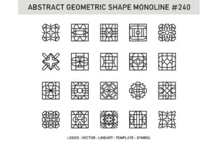 Abstract Geometric Shape Monoline 240: A Versatile Design Asset Explained