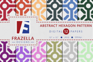 Abstract Hexagon Pattern Digital Paper Collection: A Versatile Resource for Designers, Educators, and Makers