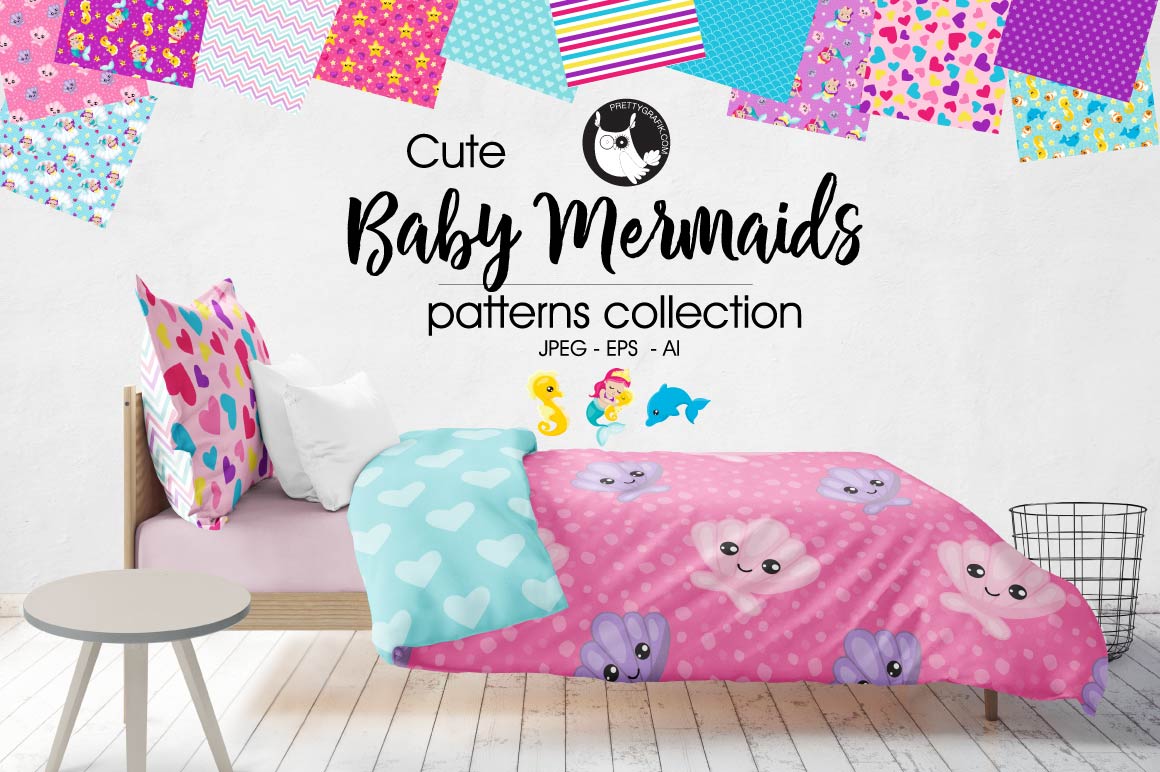 Baby Mermaids: High-Quality Pattern Backgrounds for Purpose-Driven Design Work