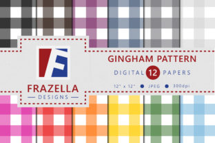 Gingham Pattern Digital Paper Collection