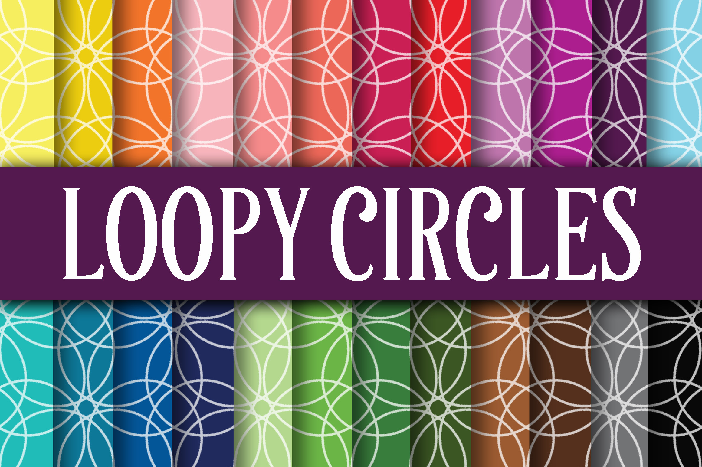 Loopy Circles Digital Paper