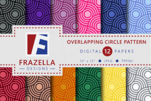 Overlapping Circle Pattern Digital Paper Collection