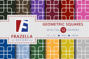 Overlapping Squares Digital Paper Collection: Versatile, High-Resolution Design Magic for Creative Makers