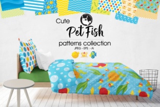 Pet Fish Pattern Backgrounds for Creative Projects