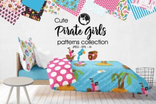 Pirate Girls Pattern Backgrounds: High-Quality, Versatile Design Assets for Creative Projects