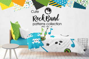 Rock Band: A Super Cute, High-Quality Pattern Background Design for Real-World Creativity