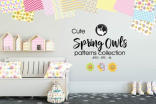 Spring Owls: Charming, Versatile Pattern Backgrounds for Creative Projects